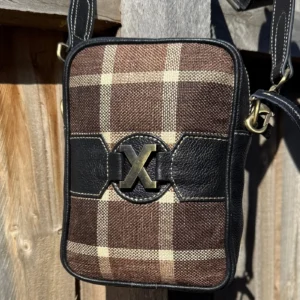 Lightweight coach crossbody bag with rustic design