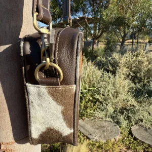 Leather Lovers Cowhide Box Style Cross Body Purse