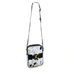 Coach purse shoulder bag made from genuine hair-on cowhide