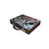 Cowhide briefcase in full-grain leather with buckle closure