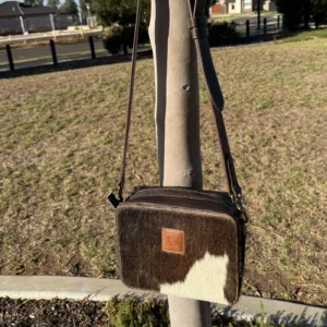 Leather Lovers Cowhide Box Style Cross Body Purse