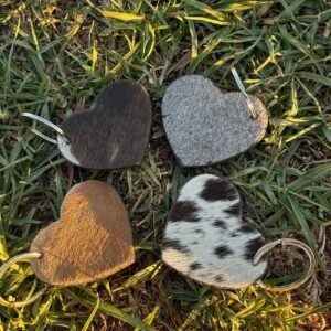 cowhide keychains