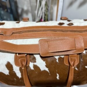 Tan Cowhide Duffel Bag / Overnight Bag