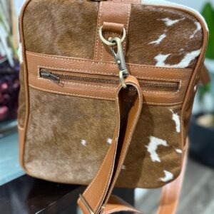 Tan Cowhide Duffel Bag / Overnight Bag