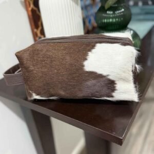 Cowhide Toiletry Bag – Genuine Travel Case