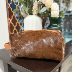 Cowhide Toiletry Bag – Genuine Travel Case