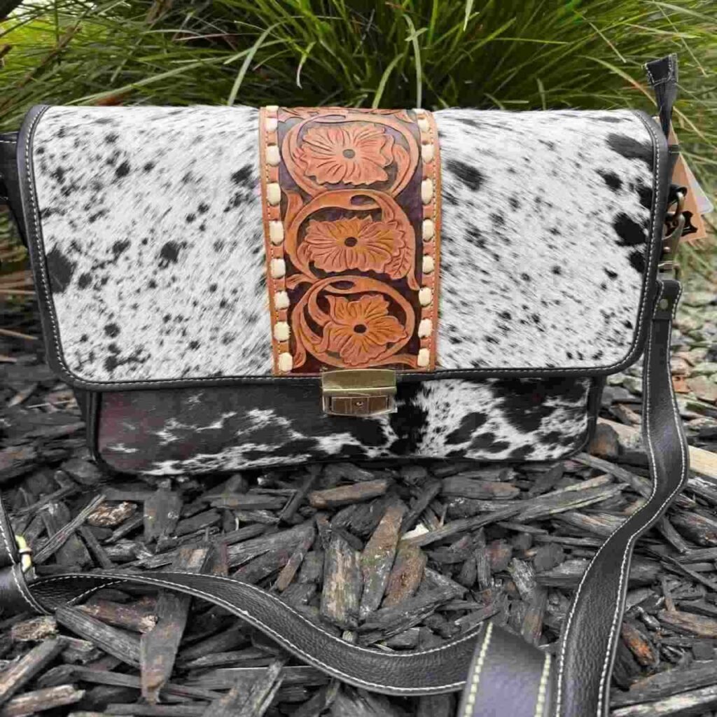 Cowhide Messenger bag sling women