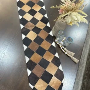cowhide patchwork table runner Australia