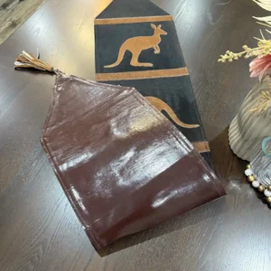 Kangaroo Design Cowhide Table Runner Handmade Aussie Decor