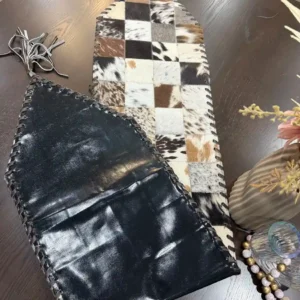 Natural Cowhide Patchwork Table Runner | Handmade Cowhide Table Runner| Home Décor Table Runner | Real Hair-on-Leather Patchwork Runner