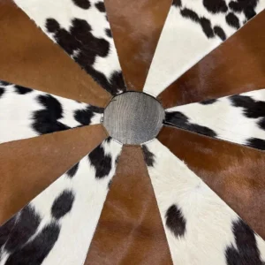 Personalized Cowhide Handmade Christmas Tree Skirt | Water-Resistant Design