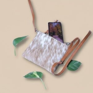 Phone Crossbody Case Cowhide Handmade Mobile Pouch