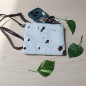 Phone Crossbody Case Cowhide Handmade Mobile Pouch