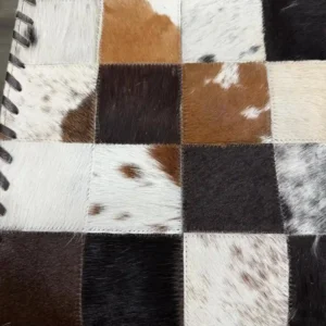Handmade Cowhide Table Runner – Patchwork Dining Table Decor with Custom Designs