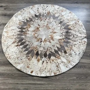 round cowhide rug