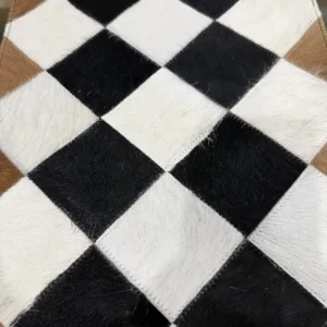 Handmade Cowhide Table Runner – Patchwork Dining Table Decor Western Design
