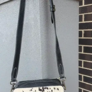 Cowhide Box Purse Crossbody Bag – Structured, Stylish