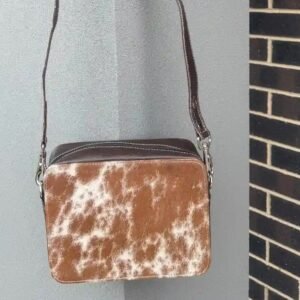 Cowhide Box-Style Crossbody Bag – Structured, Stylish & Timeless