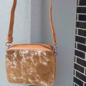 Cowhide Box Purse Crossbody Bag – Structured, Stylish